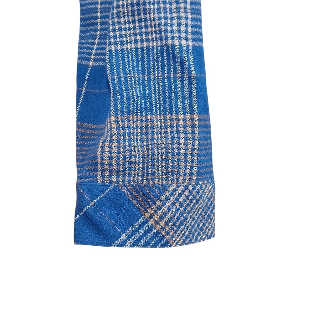 J Jill Womens XL Tunic Top Shirt Blue Plaid Henley Popover Long Sleeve Casual - Picture 4 of 13